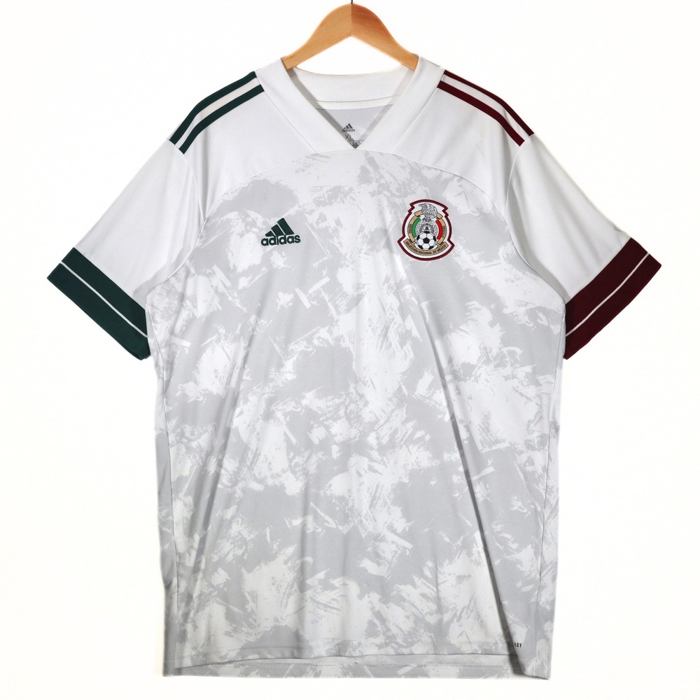 Adidas Mexico National Team Soccer Jersey Men XL White Graphic Football Athletic